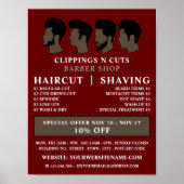 Haarstijlen, Mannen Barbers Adverteren Poster (Voorkant)