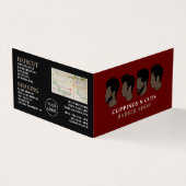 Haarstijlen, Mannen Barbers Gedetailleerde Loyalty Visitekaartje (Buitenkant)