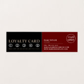 Haarstijlen, Mannen Barbers Gedetailleerde Loyalty Visitekaartje (Binnenkant ongevouwen)
