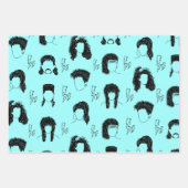 Haarstijlen van 80 jaar inpakpapier vel (Voorkant 3)