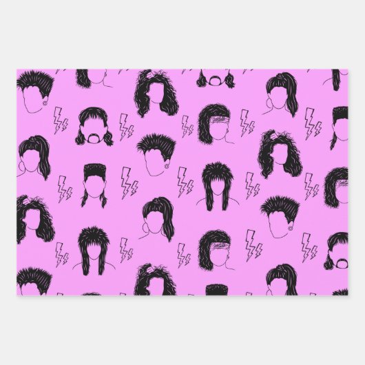 Haarstijlen van 80 jaar inpakpapier vel (Voorkant 2)