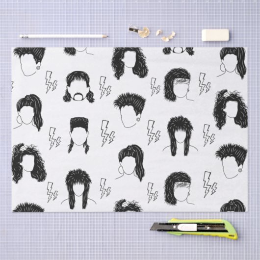 Haarstijlen van 80 jaar tissuepapier (Craft)