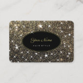 Haarstijlkunstenaar Luminous Gold Glitter Elegant Visitekaartje (Voorkant)