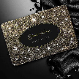 Haarstijlkunstenaar Luminous Gold Glitter Elegant Visitekaartje