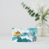 Haarstromende Logo | QR-code | Artistiek Afsprakenkaartje (Staand voorkant)