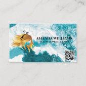 Haarstromende Logo | QR-code | Artistiek Afsprakenkaartje (Voorkant)