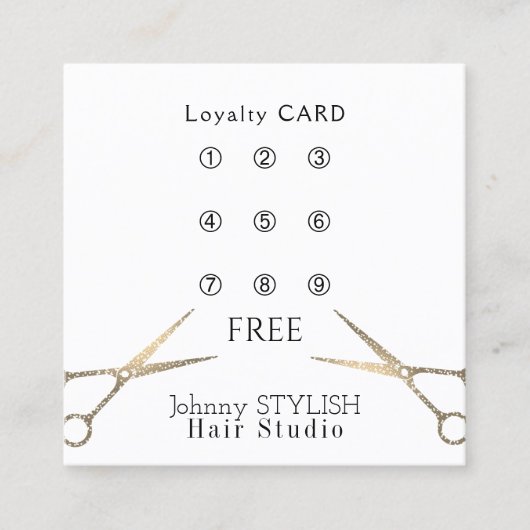 Haarstudio-loyaliteitskaart Klantenkaartje (Voorkant)