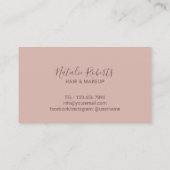Haarstyist gloeibalk Droge balk Blush roze zoutopl Klantenkaartje (Achterkant)