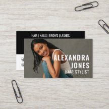 Haarstyist QR Code 2 Sociale Iconen Sjabloon