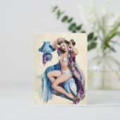 Haarstyling omhoog briefkaart (Staand voorkant)