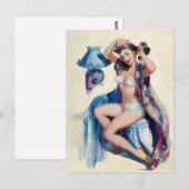 Haarstyling omhoog briefkaart (Voorkant / Achterkant)