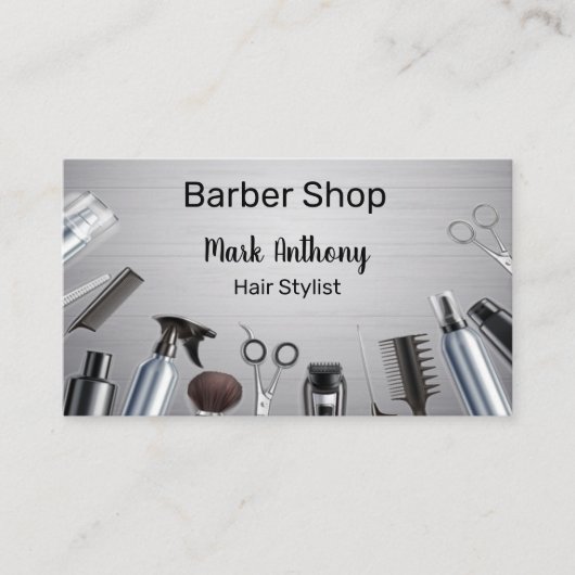 Haarstyling Tools Kapper Kapper Salon Visitekaartje (Voorkant)