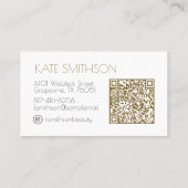 Haarstylist aangepaste Logo, QR-code en sociale me Visitekaartje (Achterkant)