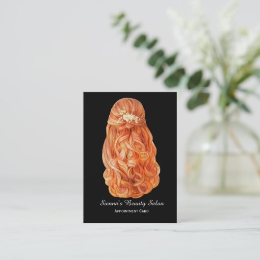 Haarstylist-afspraak Afsprakenkaartje (Staand voorkant)