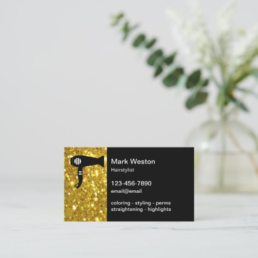 Haarstylist Afspraak Visitekaartjes (Staand voorkant)