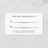 Haarstylist Afspraakkaart - Schaduw van Damask Afsprakenkaartje (Achterkant)