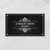 Haarstylist Afspraakkaart - Schaduw van Damask Afsprakenkaartje (Voorkant)