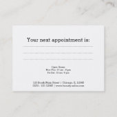 Haarstylist-afsprakenkaart Afsprakenkaartje (Achterkant)