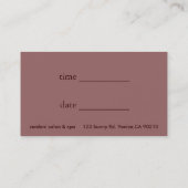 haarstylist afsprakenkaartje (Achterkant)