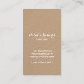 Haarstylist Antiek schaar en waterdamp Visitekaartje (Achterkant)