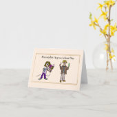 Haarstylist Appreciation Day Card Male & Vrouw Kaart (Gele Bloem)