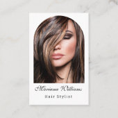 Haarstylist Arch Photo QR Code Minimalist Modern Visitekaartje (Voorkant)