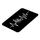 Haarstylist - Barber Scissors Comb Heartbeat Magne Magneet (Linkerzijde)