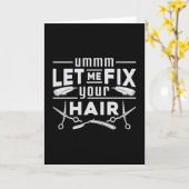 Haarstylist Barber Scissors Hairdresser Hair Gift Kaart (Gele Bloem)