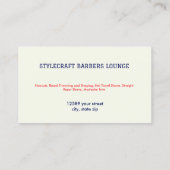Haarstylist Barber Shop Visitekaartje (Achterkant)