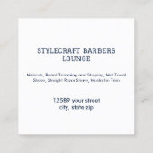 Haarstylist Barber Vierkante Visitekaartje (Achterkant)
