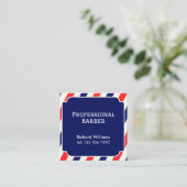 Haarstylist Barber Vierkante Visitekaartje (Staand voorkant)