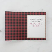 Haarstylist Beautician Christmas Dank u Kaart (Binnen)