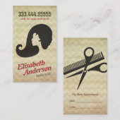 Haarstylist Beauty Salon Afspraak Herinnering Kaar Afsprakenkaartje (Voorkant / Achterkant)