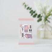 Haarstylist Beauty Shop Parlor Cosmetics Supply Visitekaartje (Staand voorkant)