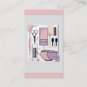 Haarstylist Beauty Shop Parlor Cosmetics Supply Visitekaartje (Voorkant)