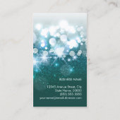 Haarstylist Blauwgroen Turquoise Glamor Glitter Sp Visitekaartje (Achterkant)