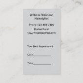 Haarstylist Bold Modern Nieuwe Afspraakkaarten Visitekaartje (Achterkant)