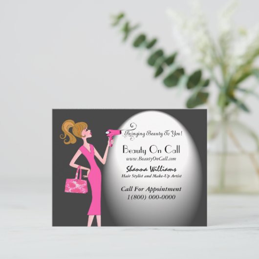 Haarstylist Briefkaarten (Staand voorkant)