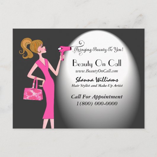 Haarstylist Briefkaarten (Voorkant)