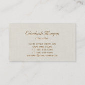 Haarstylist - Burlap Floral Wreath Visitekaartje (Achterkant)