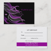 Haarstylist Cadeaubon Kortingskaartje (Voorkant / Achterkant)