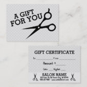 haarstylist cadekaartje voor haarstylist kortingskaartje (Voorkant / Achterkant)