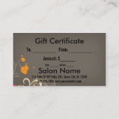 haarstylist cadekaartje voor haarstylist kortingskaartje (Achterkant)