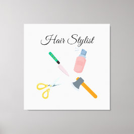 Haarstylist Canvas Afdruk