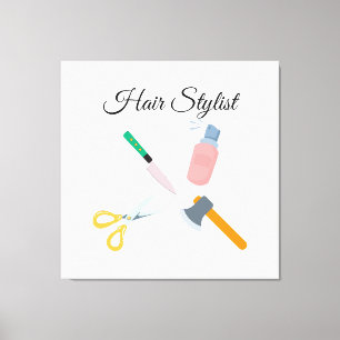 Haarstylist Canvas Afdruk