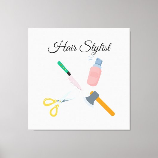 Haarstylist Canvas Afdruk (Voorkant)