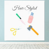 Haarstylist Canvas Afdruk (Insitu (Houten vloer))