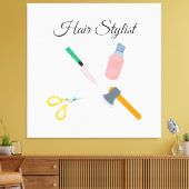 Haarstylist Canvas Afdruk (Insitu (Woonkamer))