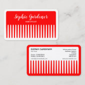 Haarstylist - Comb - #FF0000 (rood) Visitekaartje (Voorkant / Achterkant)