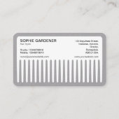 Haarstylist - Comb - zwart en wit (grijs) Visitekaartje (Achterkant)